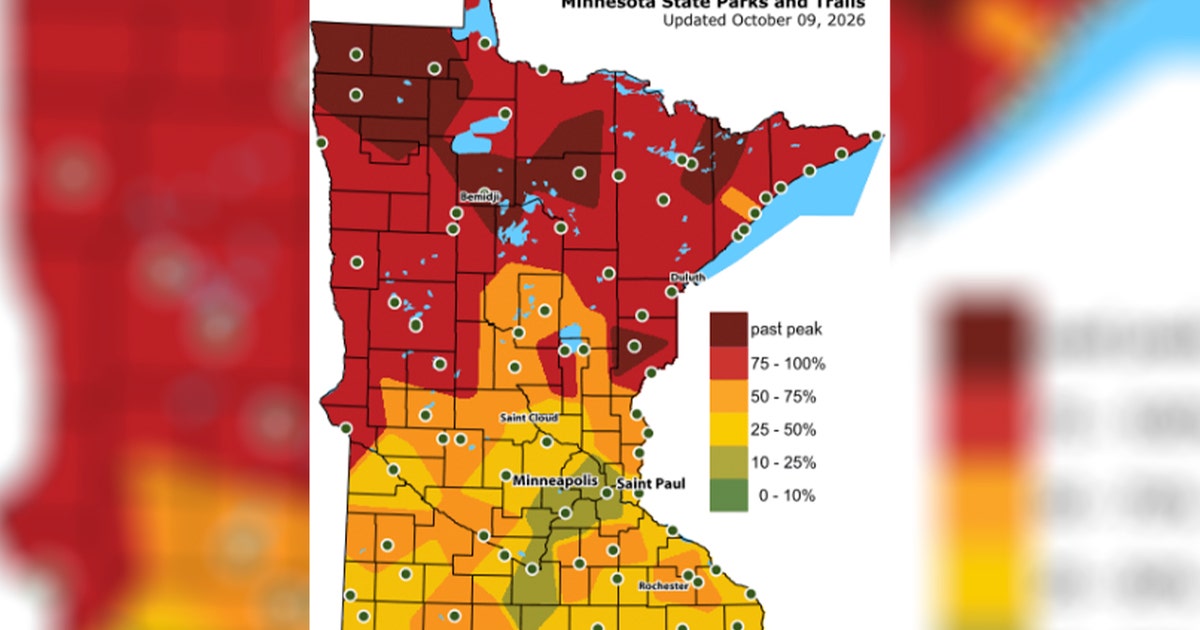 Map: Fall colors peaking across northern Minnesota
