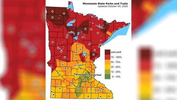 Map: Fall colors peaking across northern Minnesota