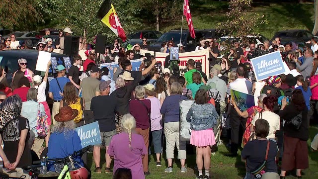 Minneapolis supporters rally for Ilhan Omar after D.C. home search