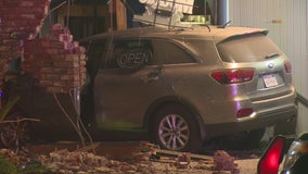 Vehicle crashes into Covina restaurant, two injured