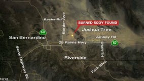 Death investigation underway after burned body found in Joshua Tree