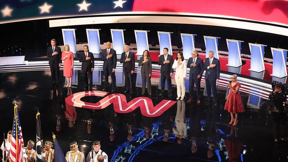 Democrats in night 2 of 2nd presidential debate tackle health care, Trump, immigration, climate change