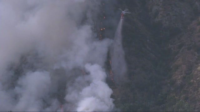 Crews continue to battle brush fire near Eagle Rock; section of 2 Freeway reopened