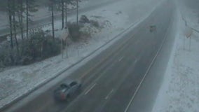 It's still summer but snow is already falling along the California-Nevada line