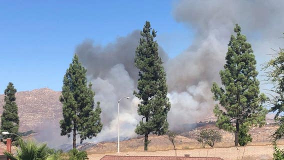 Crews battling vegetation fire near Sycamore Canyon