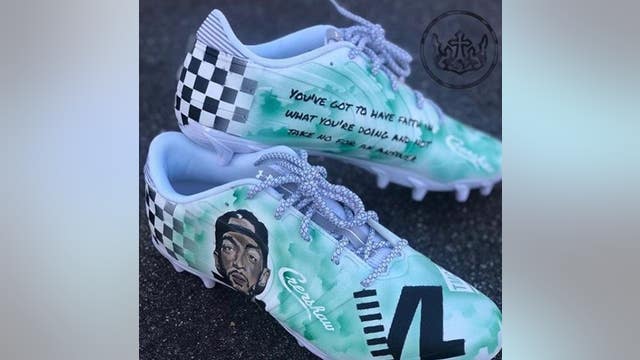 NFL star DeSean Jackson to auction off pre-game cleats to honor Nipsey Hussle