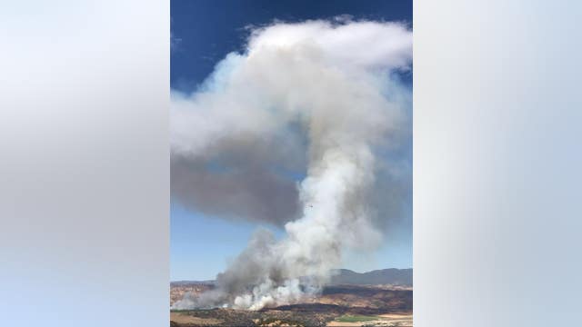 Several agencies battling brush fire in the Los Padres National Forest