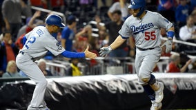 Dodgers to try to end division series against Washington Nationals Monday night