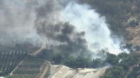 Crews knock down Walnut Fire burning near Rosemead golf course