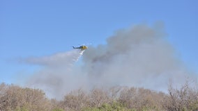 Crews battling 'Shoreline Fire' near Ventura