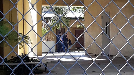 Middle school student taken into custody after LAUSD police find her armed with gun, ammunition