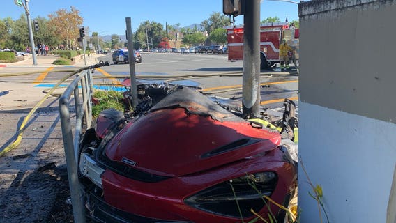 Driver dies after McLaren crashes into pole in Laguna Hills