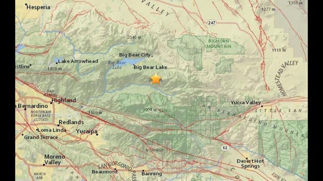 3.1 earthquake rattles areas south of Big Bear City