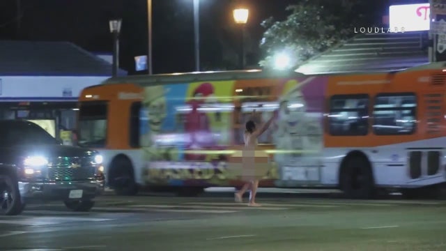 LAPD officers tackle naked man in Westchester