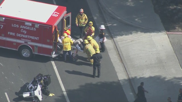 CHP motor officer injured in crash during vehicle chase in Northridge area