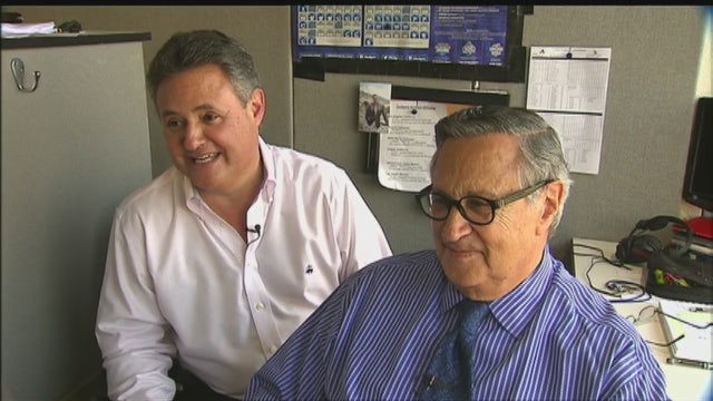 The Spanish-language voice of the Dodgers: Jaime Jarrín (and now son Jorge)