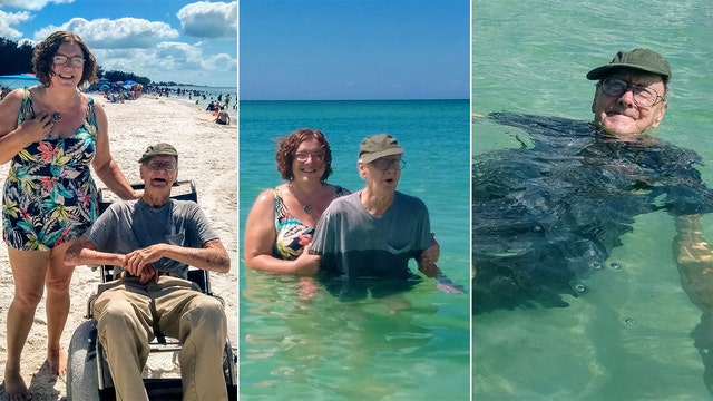 93-year-old Florida man goes to the beach for the first time -- and soaks in every moment
