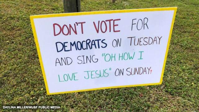 Controversial church sign angers voters at polling place in Pasco County