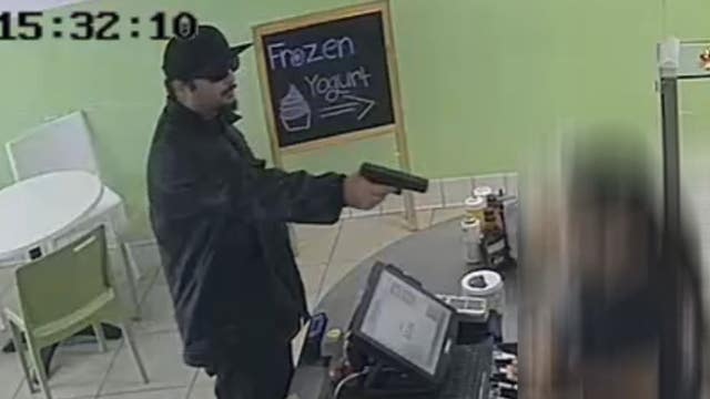 Armed robbery caught on video holding up Garden Grove frozen yogurt shop