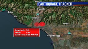 Pair of small quakes centered in Ventura strike minutes apart