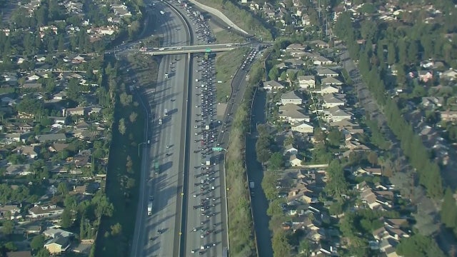 Big rig crash snarls traffic on 210 Freeway in Claremont