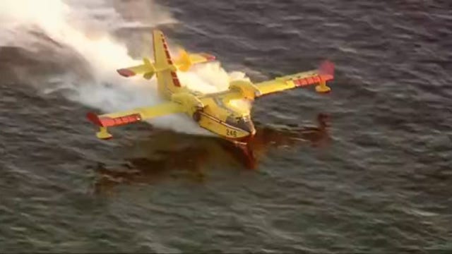LA fires update: Super scooper damaged by drone ready to fly again