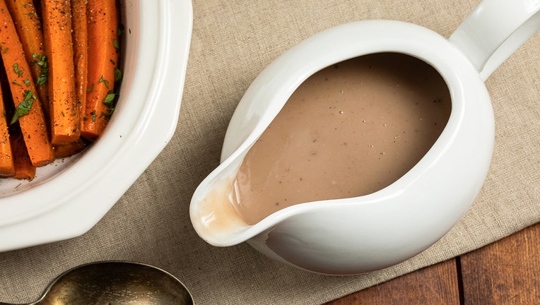 WASHINGTON, DC - OCTOBER 30 : Make Ahead Turkey Gravy for Voraciously Recipe Roundup Thanksgiving at The Washington Post via Getty Images in Washington DC on October 30, 2019. (Justin Tsucalas for the Washington Post; food styling by Lisa Cherkasky for the Washington Post)