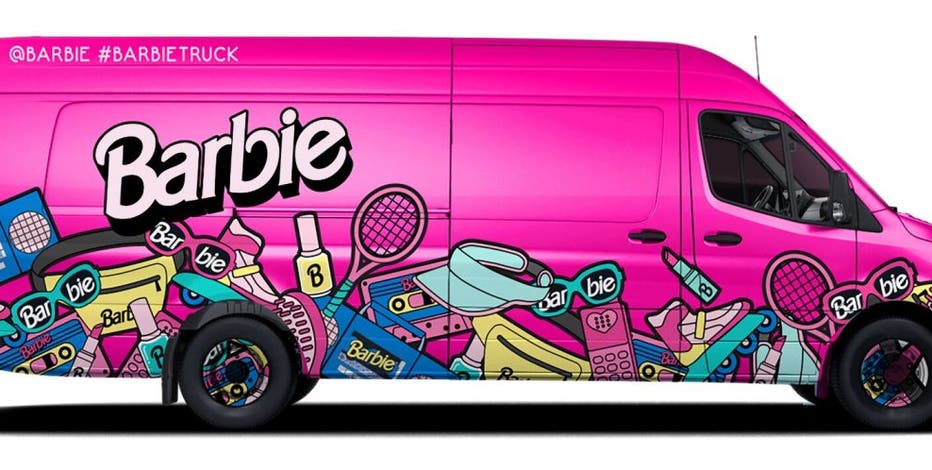 pink barbie truck