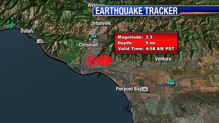 Pair Of Small Quakes Centered In Ventura Strike Minutes Apart