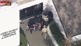 Suspect taken into custody in front of medical building after leading officers on chase