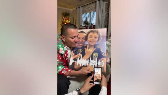 Emotional moment: Freeport police chief surprised with message recorded by Abigail Arias