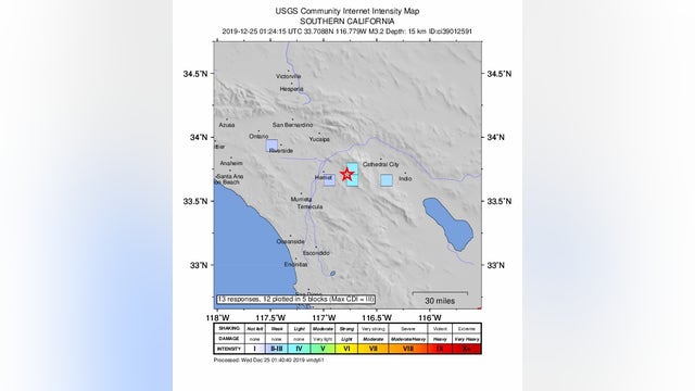Preliminary 3.2 earthquake strikes near Idyllwild area
