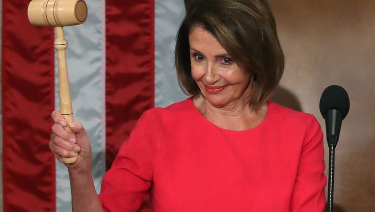 WASHINGTON, DC - JANUARY 03: Speaker of the House Rep. Nancy Pelosi (D-CA) holds the gavel during the first session of the 116th Congress at the U.S. Capitol January 3, 2019 in Washington, DC. Under the cloud of a partial federal government shutdown, Pelosi will reclaim her former title as Speaker of the House and her fellow Democrats will take control of the House of Representatives for the second time in eight years. (Photo by Mark Wilson/Getty Images)