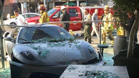 Ferrari crashes into one of Lisa Vanderpump's West Hollywood restaurants