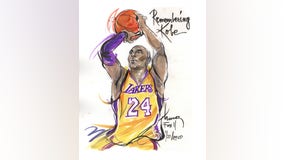 Sketch artist pays tribute to Kobe Bryant