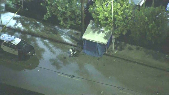 1 dead after motorcycle pursuit ends in crash in South LA