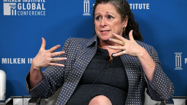 BEVERLY HILLS, CALIFORNIA - APRIL 29: Abigail Disney participates in a panel discussion during the annual Milken Institute Global Conference at The Beverly Hilton Hotel on April 29, 2019 in Beverly Hills, California. (Photo by Michael Kovac/Getty Images)