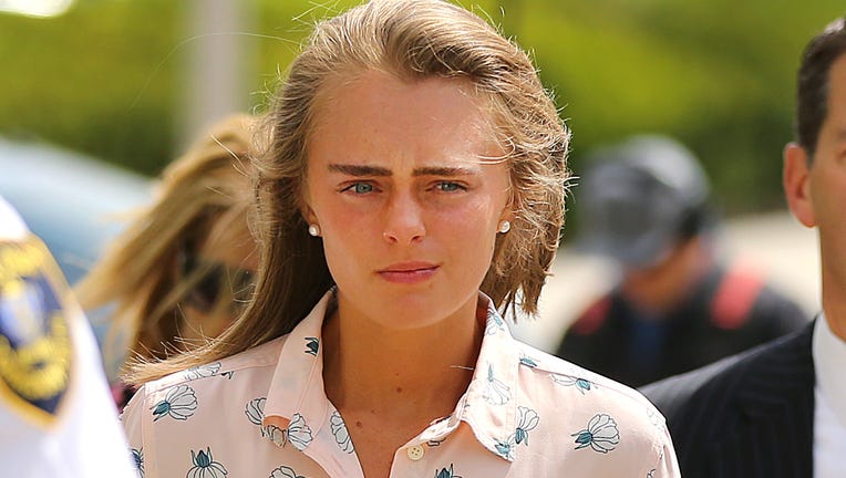 TAUNTON, MA - JUNE 16: Michelle Carter arrives at Taunton District Court in Taunton, MA on Jun. 16, 2017 to hear the verdict in her trial. Carter is charged with involuntary manslaughter for encouraging 18-year-old Conrad Roy III to kill himself in July 2014. (Photo by John Tlumacki/The Boston Globe via Getty Images)