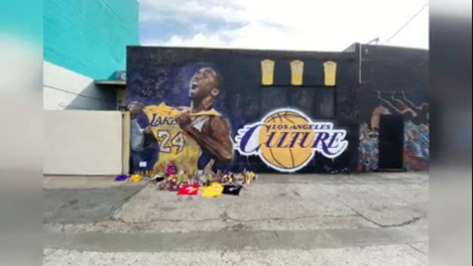 Eagles honor Kobe with mural at practice facility