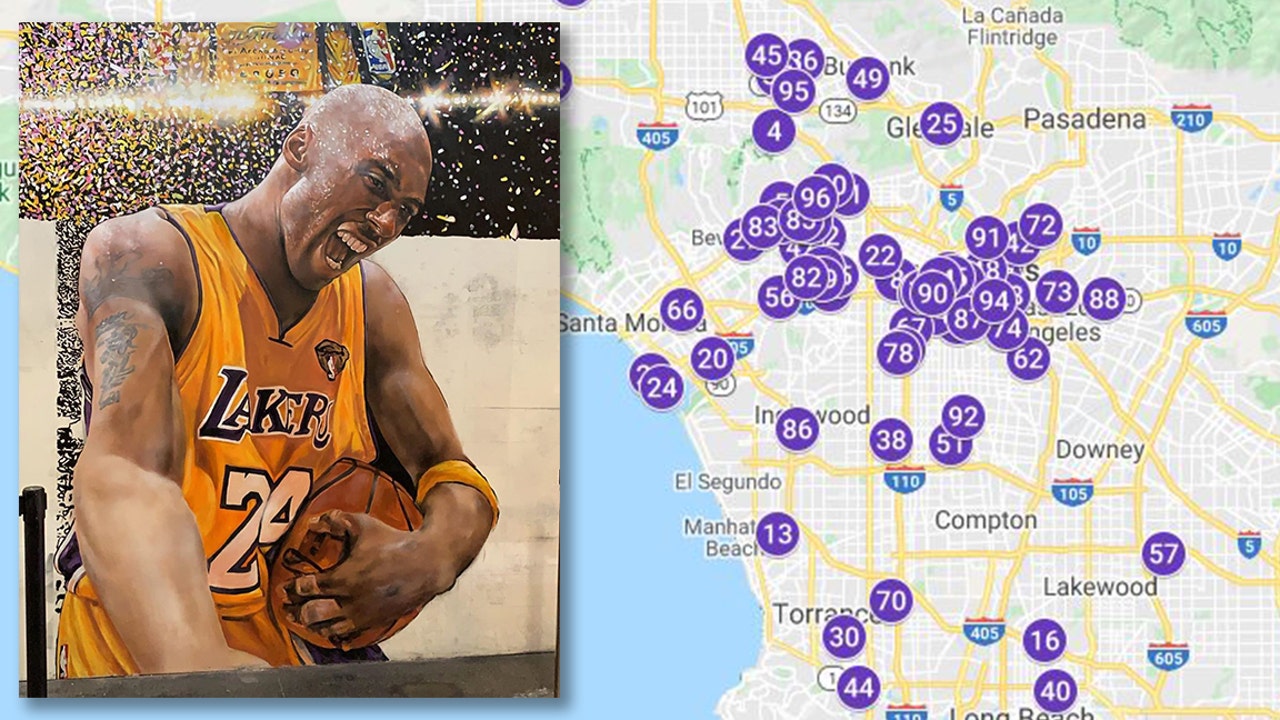 Kobe Bryant Mural Map: Photos, artist info, locations in Los