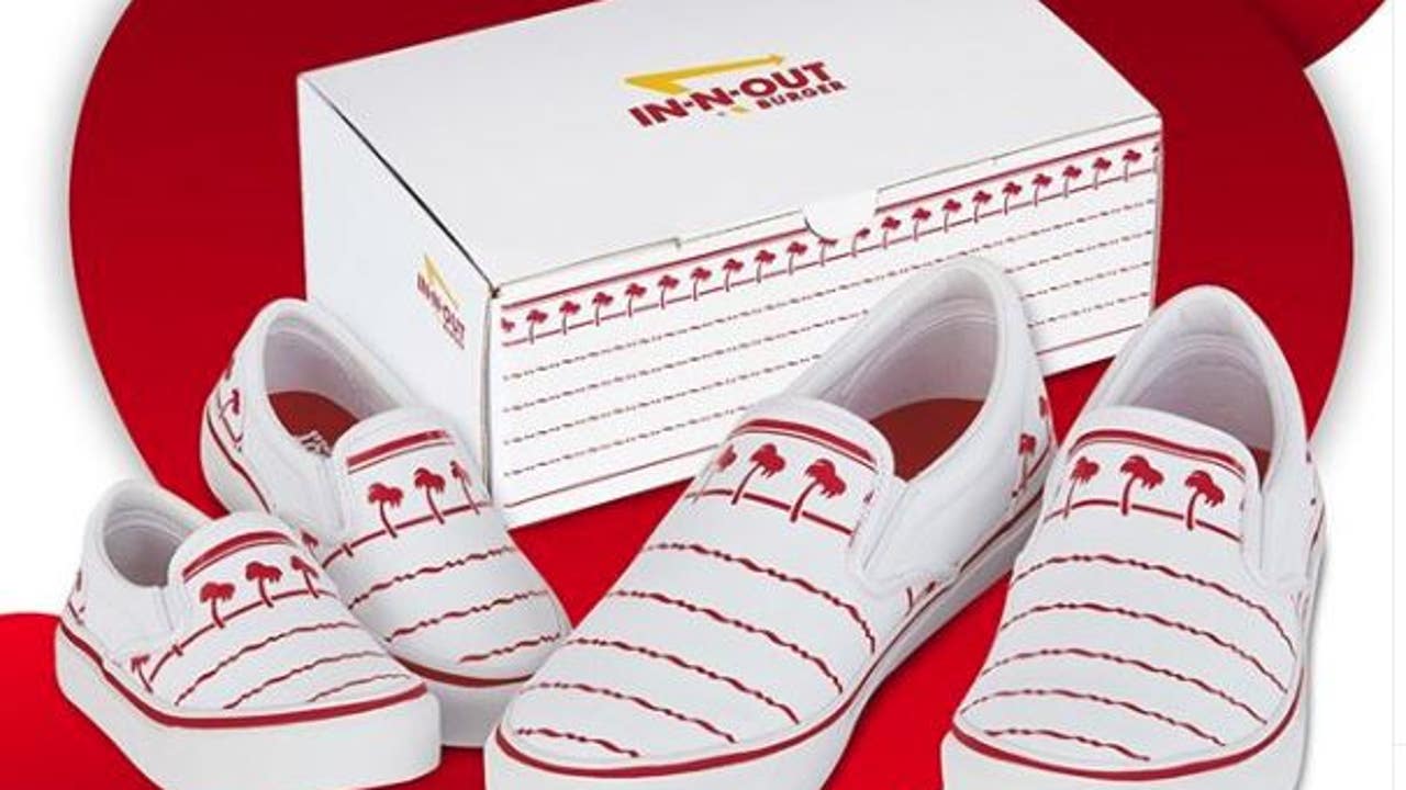 In N Out s newly released Drink Cup Shoes featuring popular logo become instant hit FOX 11 Los Angeles