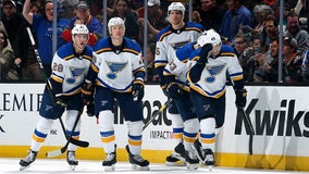 Bouwmeester collapses on bench, Ducks-Blues postponed