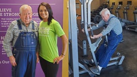 91-year-old who works out 3 times a week in his overalls at the gym inspires others to 'get started'