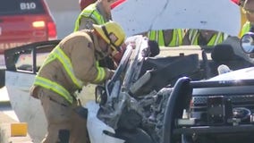 Woman killed after triggering wrong-way crash on 210 freeway in Monrovia