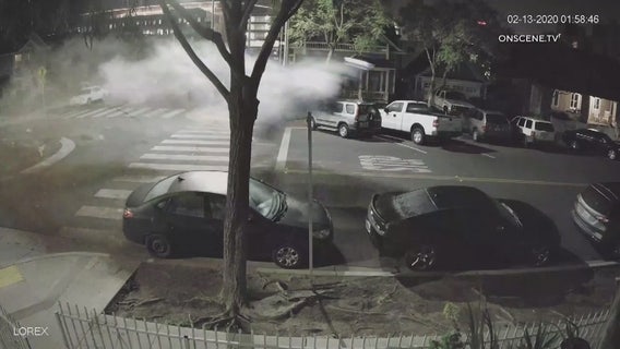 WATCH: Car hits roundabout in Long Beach, goes airborne; DUI driver arrested