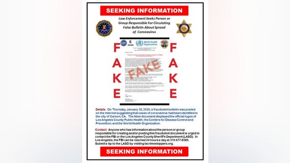 FBI joins search for perpetrators of Carson coronavirus hoax