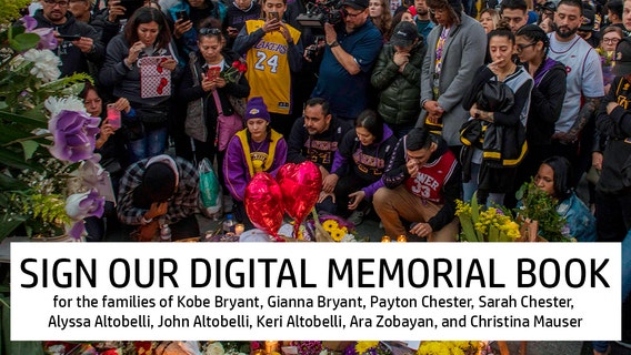 Sign our digital memorial book for the families impacted by the Calabasas helicopter crash