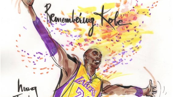 Remembering Kobe Bryant in beautiful sketch - one year after his death