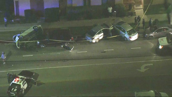 LAPD investigating bizarre multi-car collision in South LA