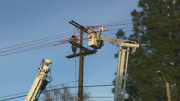 High-voltage power lines down in Winnetka